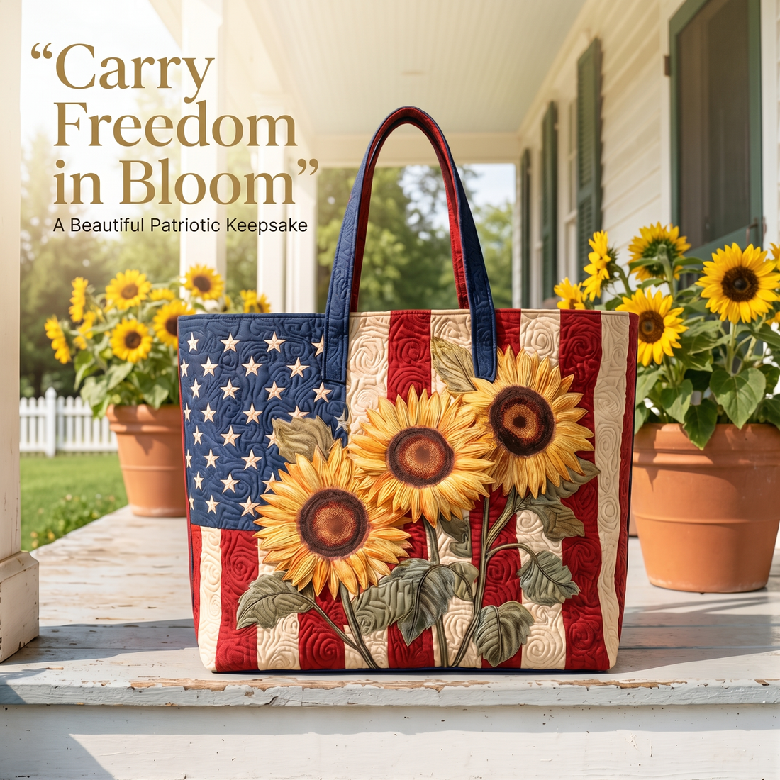 Liberty Sunflower Quilted Tote